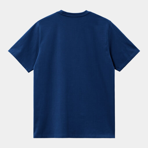 Script Embroidery T-Shirt Blue
